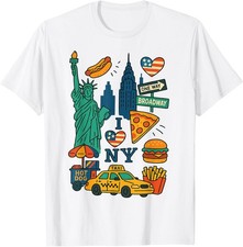 New York City Souvenir NY Icons Toddlers Kids Boys Girls T-Shirt unisex T-Shirt picture