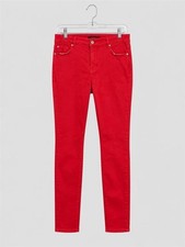 Flying Banana Slim High-Rise Red Skinny Jeans for Women - 12 picture