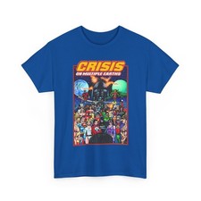 Crisis on Multiple Earths T-Shirt DC Comics George Perez Art Vintage-Style Tee picture