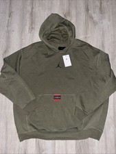 Nike Air Jordan Brooklyn Fleece J Day Pullover Hoodie Olive Size 2XL HQ2665-029 picture