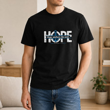 Hope Anchors the Soul Christian T-Shirt Hebrews 6:19 Unisex Black Tee picture