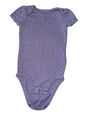 Carter's baby purple polka dot short sleeve bodysuit size 12 months picture