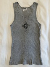 Chrome Hearts Classic Dagger Cross Knit Tank Top Womens Sz L Vintage Rare picture