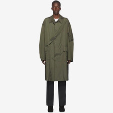 Random Identities Punched Trench Coat US XL EU 54 Mens Brown $460 picture