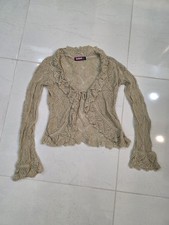 Vintage Y2K Say What Crochet Front-Tie Cardigan picture