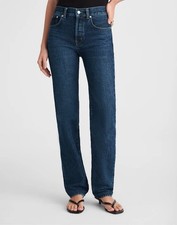 Madewell Longline Straight Jeans Dark Wash size 28x28 picture