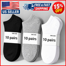 Lot 5-10 Pairs Mens Womens Ankle Socks Sport Cotton Crew Socks Low Cut Invisible picture