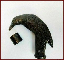 Antique Style Solid Brass Raven Crow Head Handle For Victorian Walking Cane gift picture