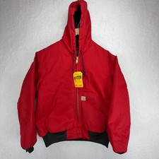 Carhartt Active Jacket Quilt Lined Mens Large J140 Red NWT Loose Fit picture