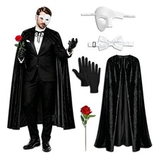 5 Pcs The Opera Costume Accessories Men Halloween Masquerade Costume Set picture