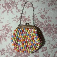 Vintage 2004 Gymboree Bubble Fun Colorful Rainbow Beaded Purse Multicolor picture