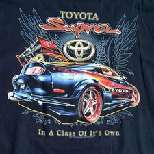 Vintage Y2K Toyota Supra MK4 Graphic Tee, Mad Engine, 3XL picture