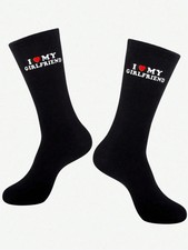 1 Pair “I Love My Girlfriend” Socks – Cute & Funny Gift for Boyfriend -UK picture
