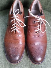 Tsubo Mens Wexler II Oxfords Shoes Brown Leather Monk Strap Cap Toe US 9 picture