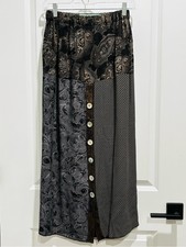 Vintage 90s NoThing Matches Patchwork Maxi Skirt Whimsigoth Boho Art To Wear picture