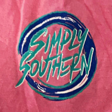 Simply Southern Pink Graphic Logo Crew Neck Short Sleeve Tee Shirt Size S picture