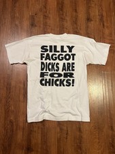 Vintage 90’s Silly Faggot Dicks Are For Chicks Shirt Size Large LGBTQ picture