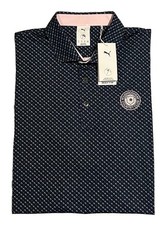 NWT. Puma MATTR s/s Performance AP All Over Umbrella Print Navy Blue picture