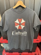 Vintage 2000s Resident Evil Umbrella Corp T-Shirt Promo Gaming Tee Size S 18x25 picture