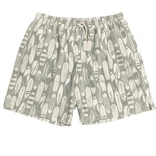 Eleventy Platinum Swim Trunks Mens XL Gray White Surfboard Print Made in Italy N picture