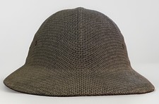 Vintage Brown Cool Air Sun Helmet Safari Explorer Woven Vented Straw Hard Hat picture