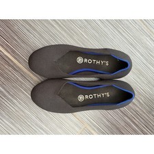Rothy's The Flat Round Toe Black Knit Ballet Flats Size 7.5 picture