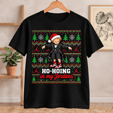 Ho Hoing Sneaker Shirt Tiptoeing Holiday Ugly Top Graphic Tee picture