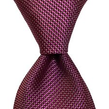JOHN W. NORDSTROM Men's 100% Silk Necktie ITALY Designer Geometric Purple EUC picture