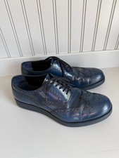 Prada Exclusive Oxford Wingtip Platform Derby Blue Leather Men’s US 11 Brogue picture