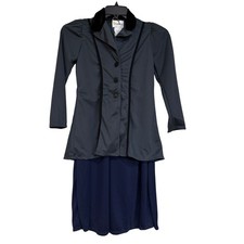 English Nanny Costume Girls Size XL Mary Poppins Complete Outfit Gray Blue New picture