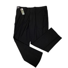 Haggar Premium Comfort Dress Pants Classic Fit Black 42x30 Style HD00650 NWT picture