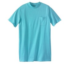 NWT Kingsize Big & Tall Lightweight Longer Length Crewneck Pocket T-Shirt 5X picture