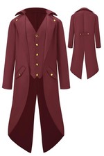 BesserBay Halloween Boys Steampunk Vintage Medieval Tailcoat Victorian Jacket... picture