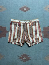 Vintage 1970s women’s booty shorts NOS striped hippie cotton low rise 26 picture