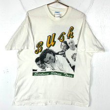 Vintage Bush Sixteen Stone Tour T-Shirt XL White Single Stitch Band Tee 1996 picture
