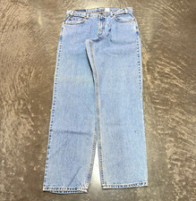 Vintage 90s Levi's 550 Relaxed Fit Light Wash Blue Jeans, Size 36x32 picture