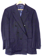 GIEVES & HAWKES Savile Row Double Breasted 100% Wool Blazer Men's 46 Long picture