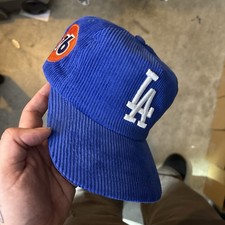 Vintage Inspired Dodgers Corduroy SnapBack With 76 Gas Side Patch picture