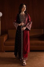 BATIK 3Pc Unstitched Winter Suit Heavy Embroidered Dhanak Shawl Trouser picture