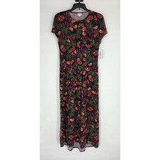 LuLaRoe Maria Black Paisley Western Floral Summer Maxi Long Dress NEW Size Large picture