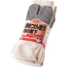 Japanese Tabi Socks (4-pack) EU size (40-43) Off-white / gray cotton picture