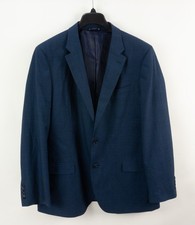 NWOT Nautica Prince of Wales Performance Suit Jacket Mens 46L Blue Plaid Stretch picture