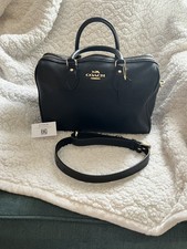 New without tags Coach Rowan Large Satchel Shoulder Bag in Leather/Gold/Black picture