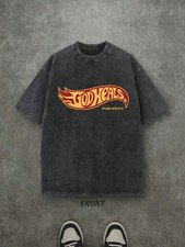 God Heals Vintage Washed Christian T-Shirt, Single-Sided Printed Scripture 230gs picture
