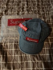 Supreme washed chino twill camp cap denim picture