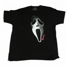 Men's Scream Ghost Face Black Cotton T Shirt picture