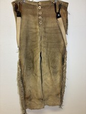 Vintage Handmade Buckskin mountain man rendezvous Native American 38x27 pants picture