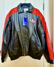 adidas Originals Pokémon Bomber Jacket Faux Leather Full Zip M (CHARIZARD) picture