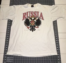 Vtg Men’s Shirt XL PM SINGLE STITCH RUSSIA 1990 Crest picture