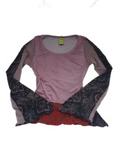 Vintage Save The Queen Y2K Top - Pink Mesh Bell Sleeves, Fairy Grunge Gaultier picture